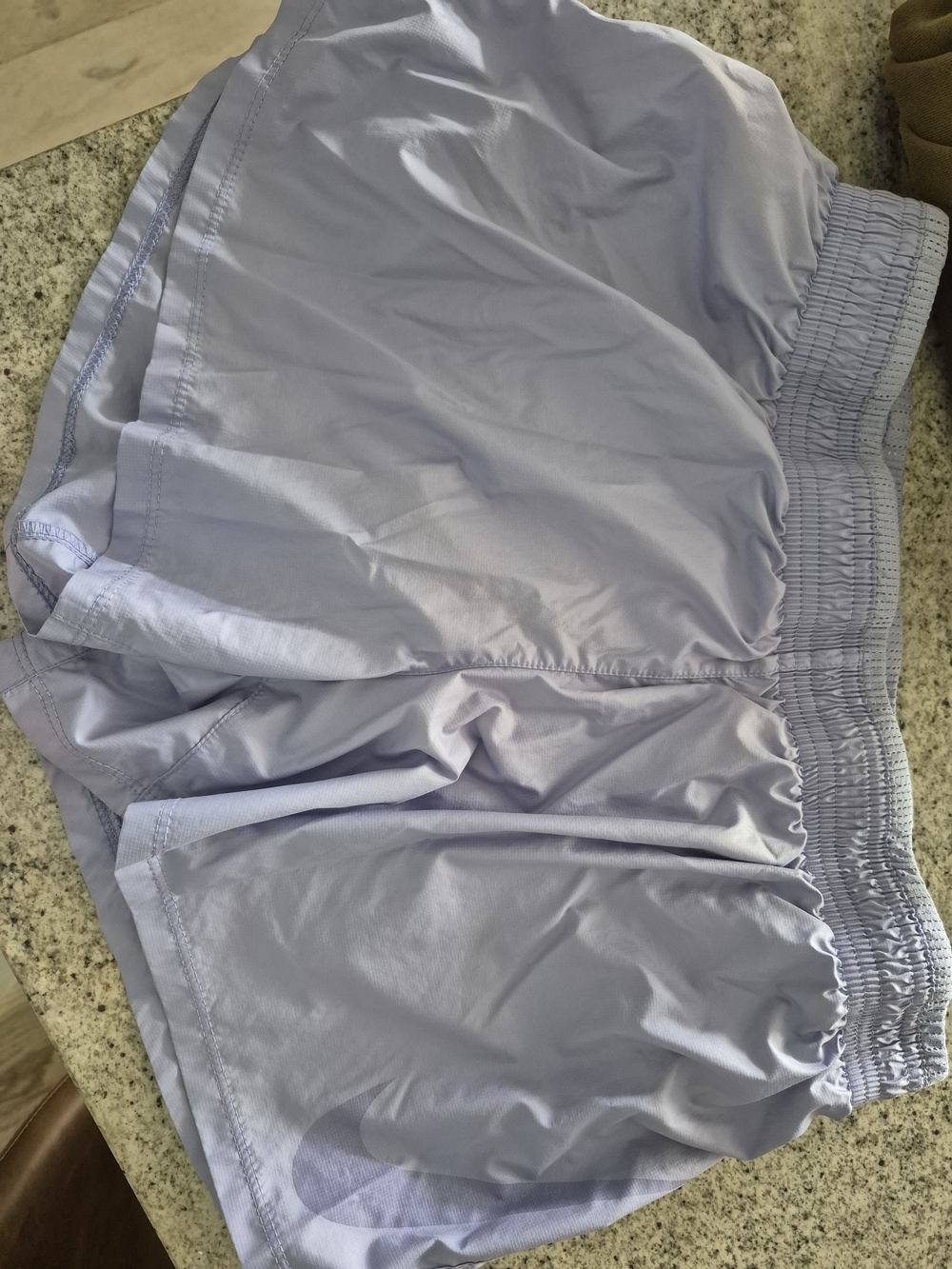 Lavender Women's Athletic Shorts with Elastic Waist